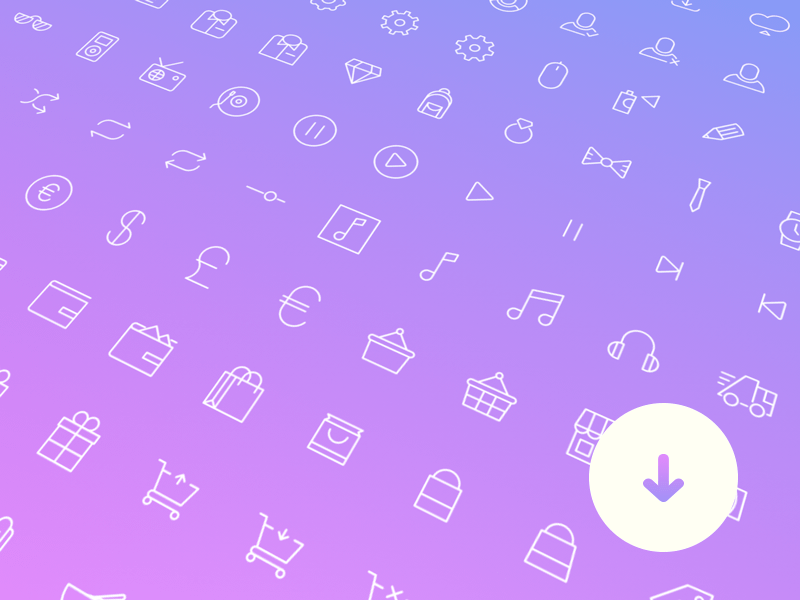 100+ Simple Line Icons Sketch Ressource